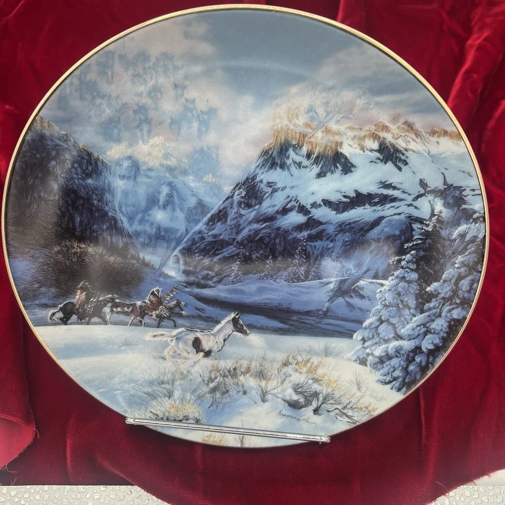 Plate Horses in the snow RunG20-129.1The Wind No. 458 E By Julie Kramer‎ BRADEX